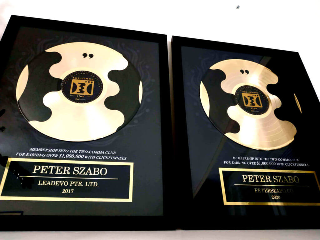 Peter Szabo with clients and partners